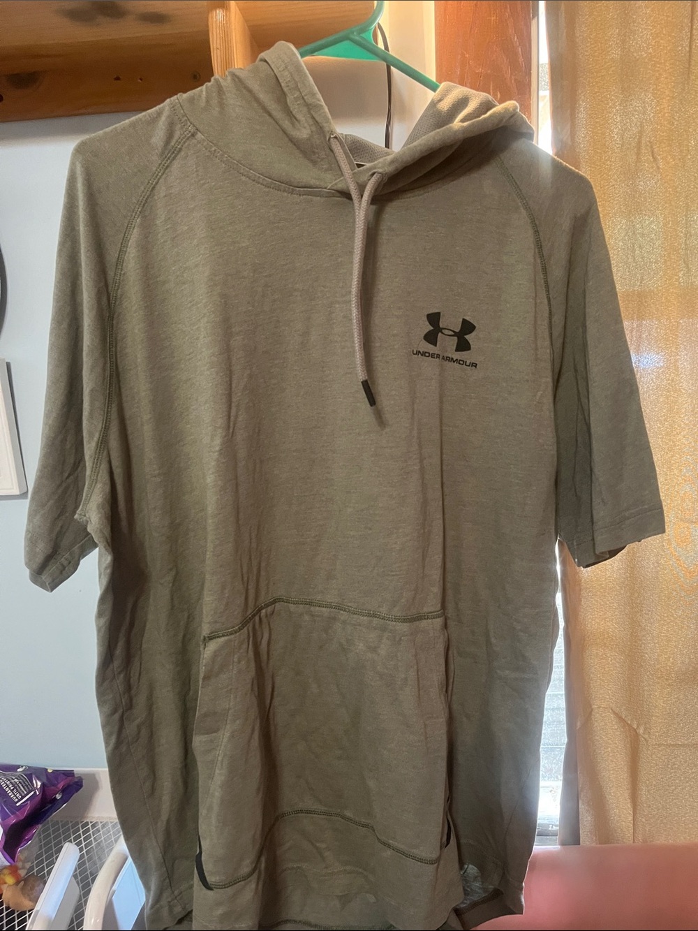 Under Armour Men’s Short-Sleeve Hoodie in Olive